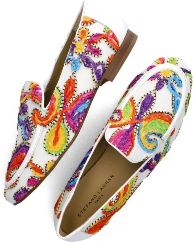 Stefano Lauran Instappers Wit combi Multicolor Dames