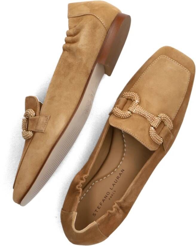 Stefano Lauran Instapschoenen Cognac Brown Dames