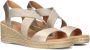 STEFANO LAURAN Dames Met Kruis Sandaal Sleehak Maat: 37 Materiaal: Leer Kleur: Goud - Thumbnail 2
