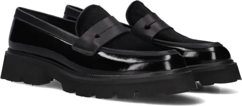 Stefano Lauran Retro Charme Zwarte Loafers