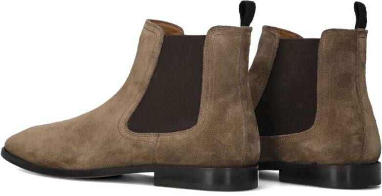 Stefano Lauran Taupe Suède Chelsea Boots voor Heren