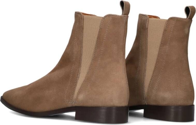 Stefano Lauran Taupe Suède Enkellaarzen Elegante Charme Beige Dames