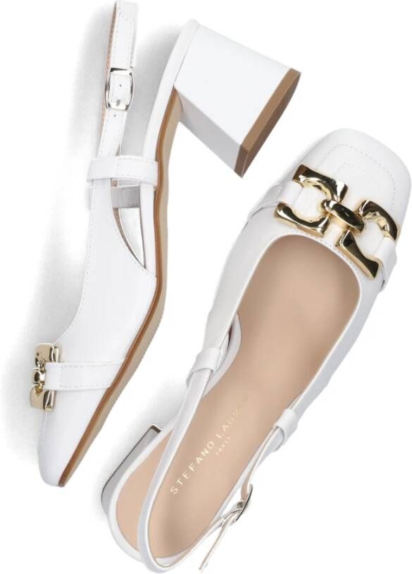 Stefano Lauran Witte Ballerina Flats White Dames