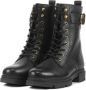 Stefano Lauran Veterboots Dames Laarzen Damesschoenen Leer S3087. Zwart - Thumbnail 2