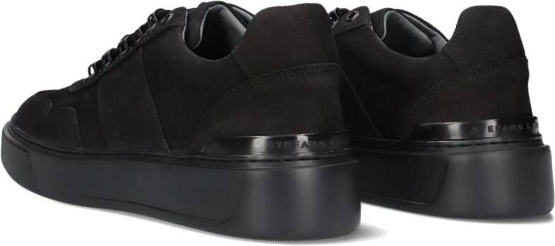 Stefano Lauran Zwarte Leren Heren Sneakers Star 003