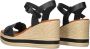 STEFANO LAURAN Sandalen Dames Led Koord Sandaal Sleehak Maat: 41 Materiaal: Leer Kleur: Zwart - Thumbnail 2