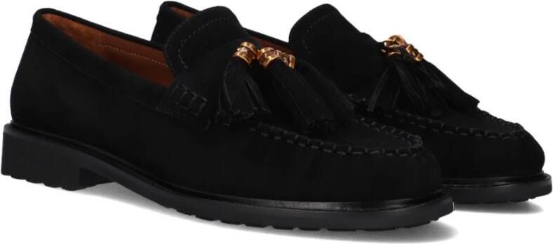 Stefano Lauran Zwarte Suède Loafers voor Dames