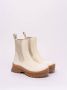 Stella Mccartney Trace Light Texture Ankle Boots in Beige Polyurethane Wit Dames - Thumbnail 3