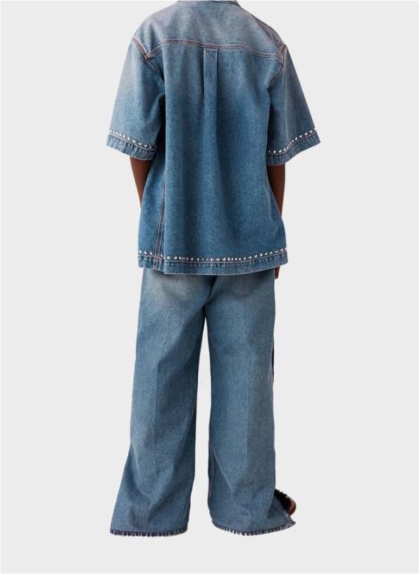 Stella McCartney Bootcut Denim Jeans met Metalen Studs