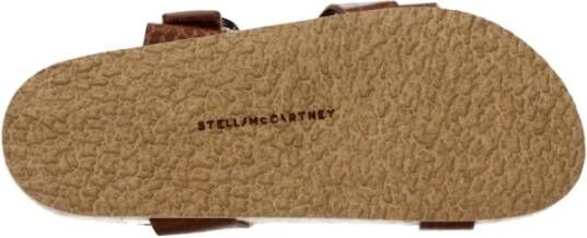 Stella McCartney Bruin Leren Platte Sandalen