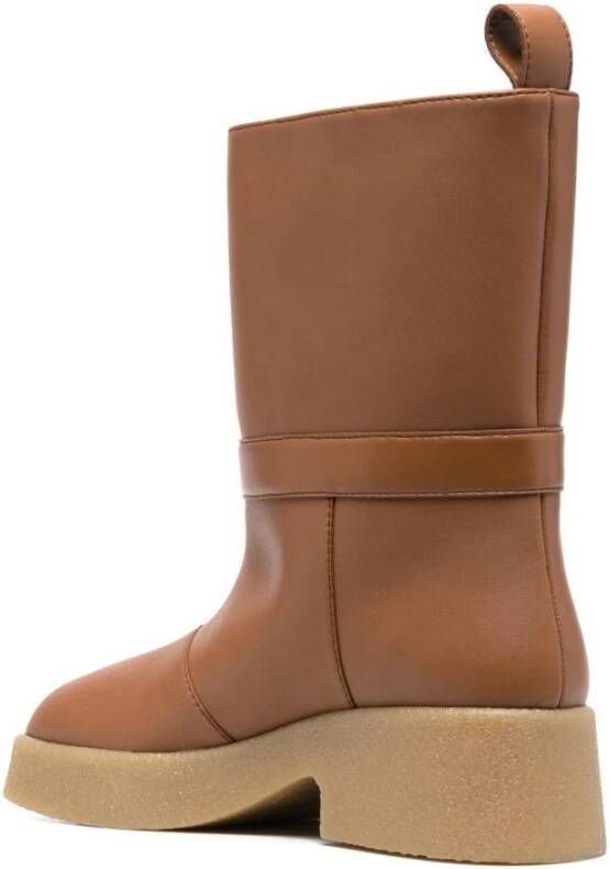 Stella McCartney Bruine Enkellaarzen voor Vrouwen