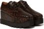 Stella McCartney Bruine Snakeskin Veterschoenen met Plateauzool - Thumbnail 2