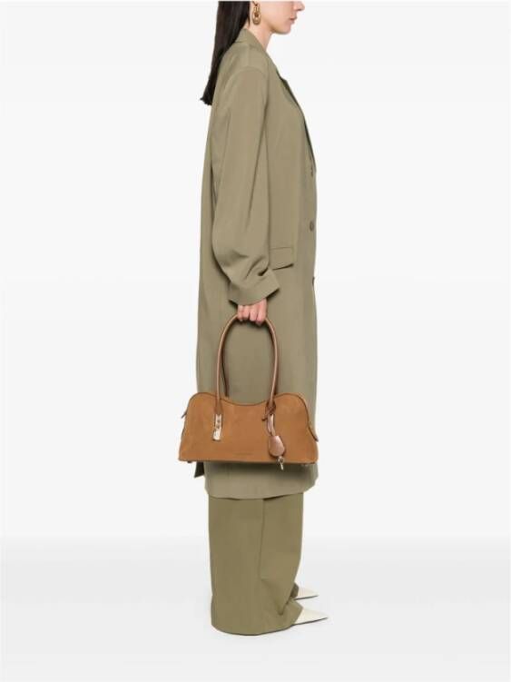 Stella McCartney Bruine Top Handvat Hangslot Tas