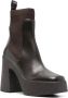 Stella Mccartney Bruine Enkellaarzen met Gestructureerde Sleehak Brown Dames - Thumbnail 22