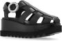 Stella Mccartney Sandalen Black Wedge Sandals With Adjustable Ankle Strap in zwart - Thumbnail 5