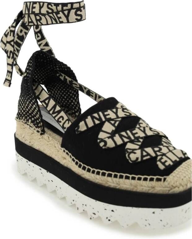 Stella Mccartney Gaia Sleehak Espadrilles met Logoed Linten Multicolor Dames