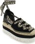 Stella Mccartney Gaia Sleehak Espadrilles met Logoed Linten Multicolor Dames - Thumbnail 5