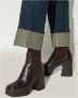 Stella Mccartney Bruine Enkellaarzen met Gestructureerde Sleehak Brown Dames - Thumbnail 2