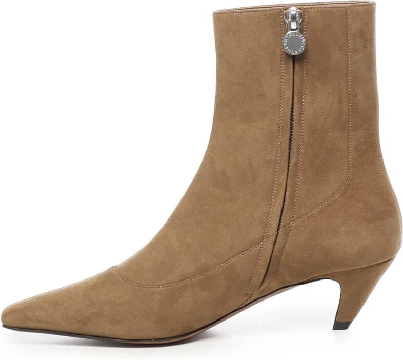 Stella McCartney Kameel Soklaarzen met Gebeeldhouwde Hak