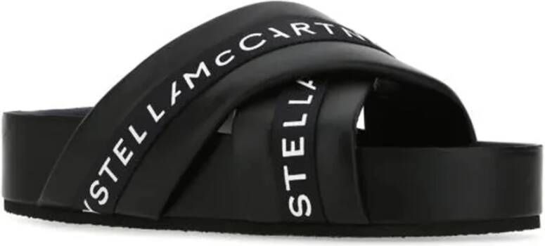 Stella Mccartney Logo Pantoffels met Contrastdetail Black Dames