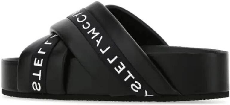 Stella Mccartney Logo Pantoffels met Contrastdetail Black Dames