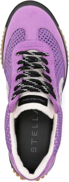 Stella Mccartney Paarse Mesh Sneakers S-Wave Logo Purple Dames