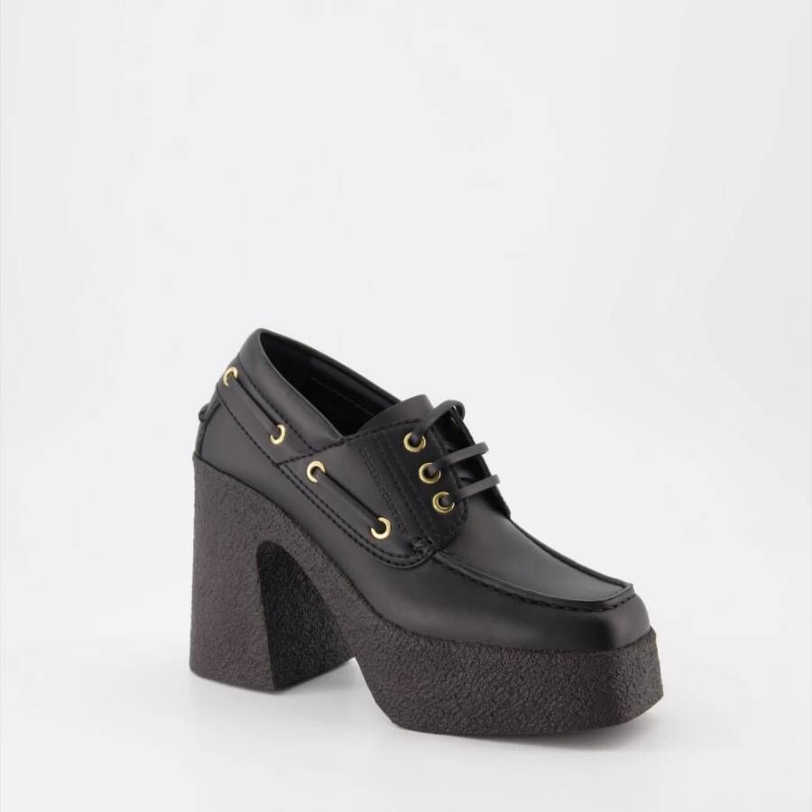 Stella Mccartney Platform Lace-Up Chunky Heels Black Dames
