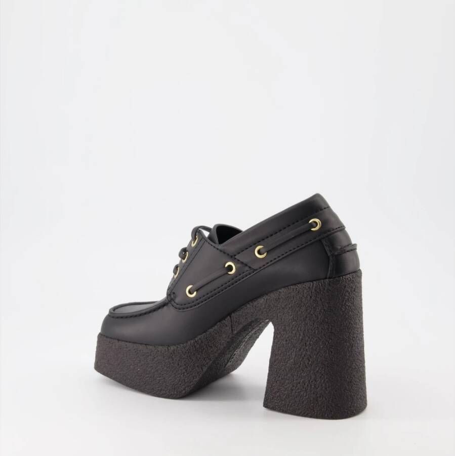 Stella Mccartney Platform Lace-Up Chunky Heels Black Dames