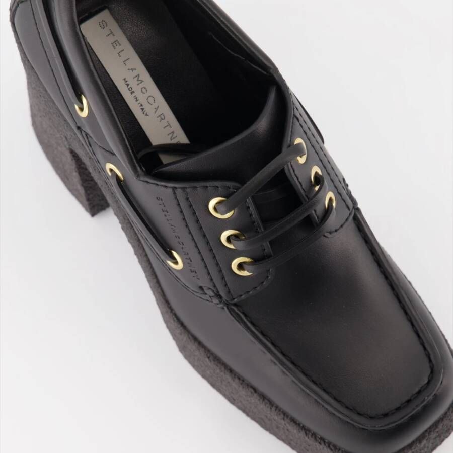 Stella Mccartney Platform Lace-Up Chunky Heels Black Dames