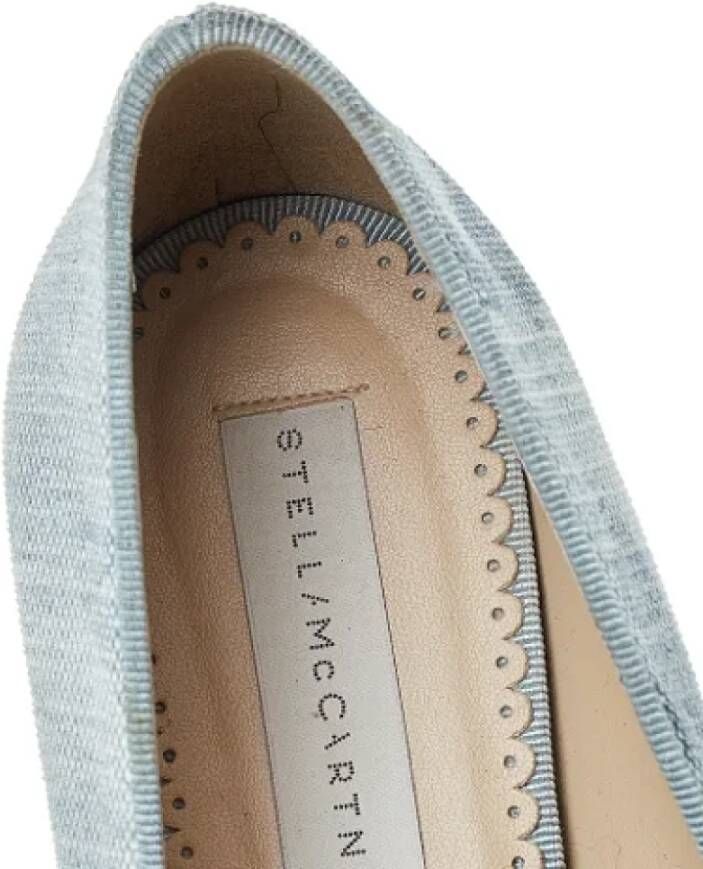 Stella McCartney Pre-owned Canvas flats Blue Dames