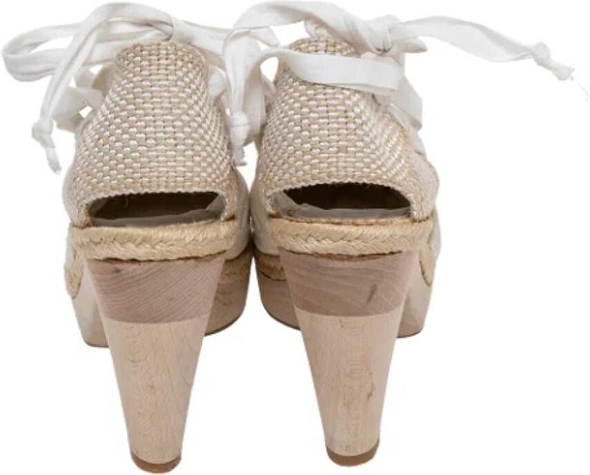 Stella McCartney Pre-owned Canvas heels White Dames