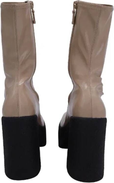 Stella McCartney Pre-owned Leather boots Beige Dames