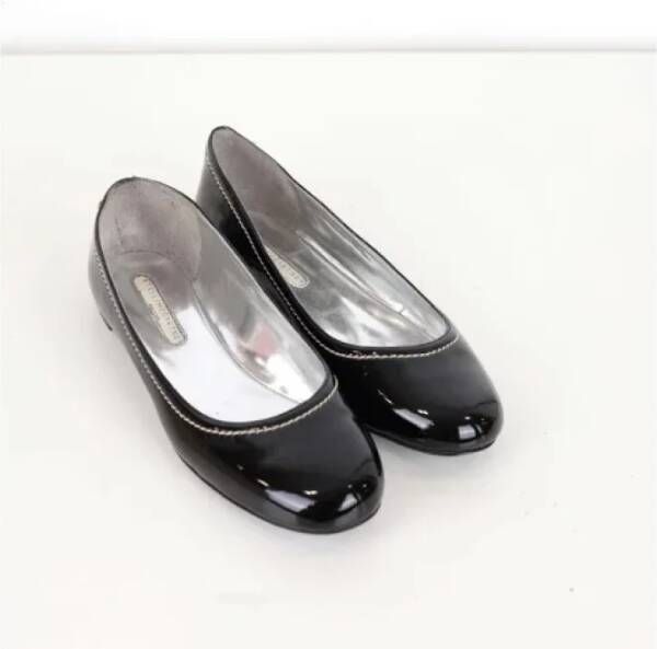 Stella McCartney Pre-owned Leather flats Black Dames