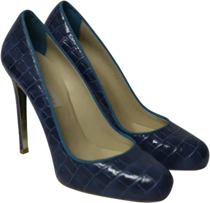 Stella McCartney Pre-owned Leather heels Blue Dames