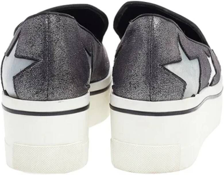 Stella McCartney Pre-owned Satin sneakers Gray Dames