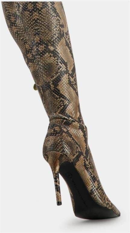 Stella McCartney Python-Print Stiletto Laarzen