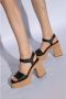 Stella Mccartney Zwarte Flatform Sandalen Black Dames - Thumbnail 6