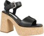 Stella Mccartney Zwarte Sporty Mat Hoge Hak Sandalen Black Dames - Thumbnail 2
