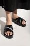 Stella Mccartney Zwarte `Vesta` Slippers met Teenafscheiders Black Dames - Thumbnail 3