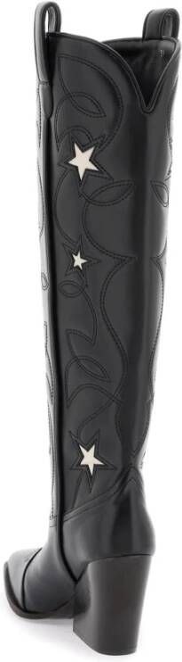 Stella Mccartney Texaanse laarzen met sterrenborduursel Black Dames