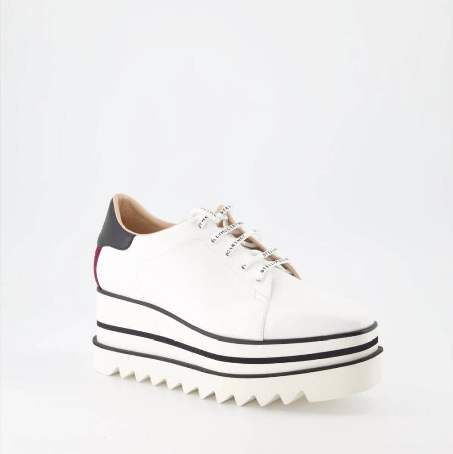 Stella Mccartney Vierkante Neus Veterschoenen White Dames
