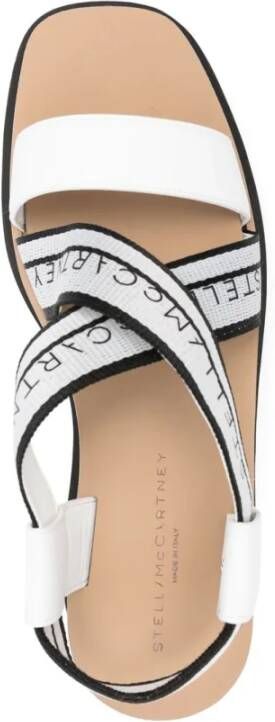 Stella McCartney Witte Sandalen met Hoekige Vierkante Neus