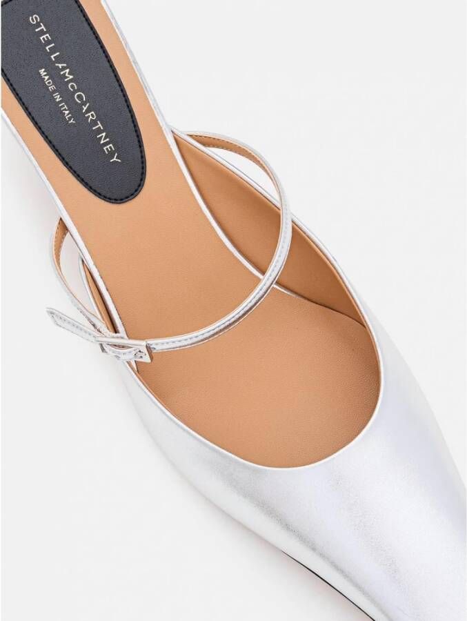 Stella McCartney Zilver Metallic Lage Hak Muiltjes
