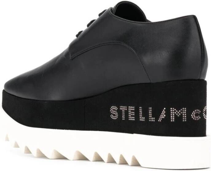 Stella Mccartney Zwarte Elyse Studs Veterschoenen Black Dames