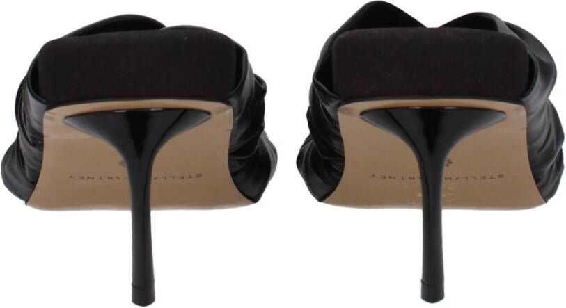 Stella McCartney Zwarte Leren Stiletto Hakken Sandalen