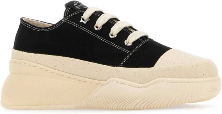 Stella McCartney Zwarte Loop Canvas Sneakers