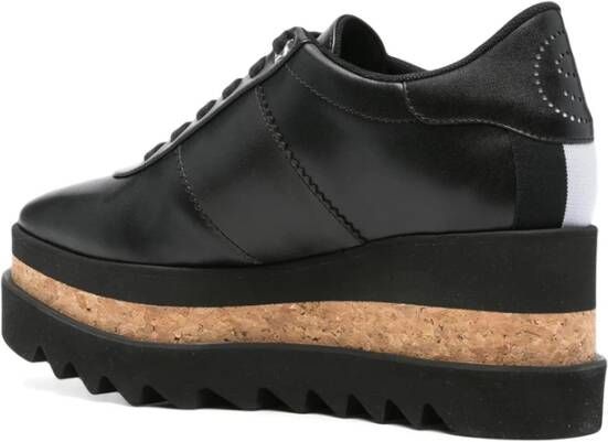 Stella McCartney Zwarte Platform Sneakers met Logo Details