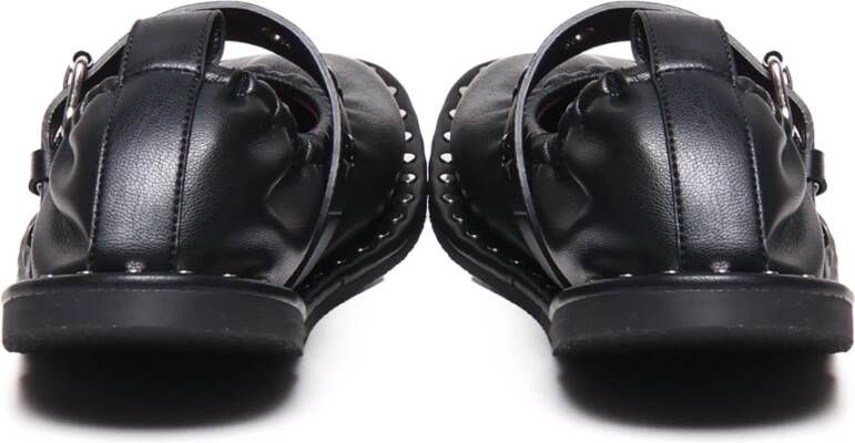 Stella Mccartney Zwarte platte schoenen met steruitsparingen Black Dames