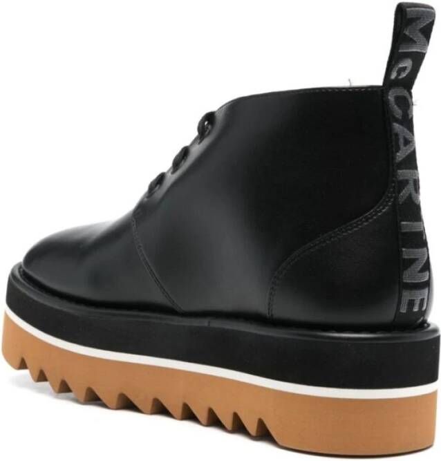Stella Mccartney Zwarte Sneakers met Veters van Imitatieleer Black Dames