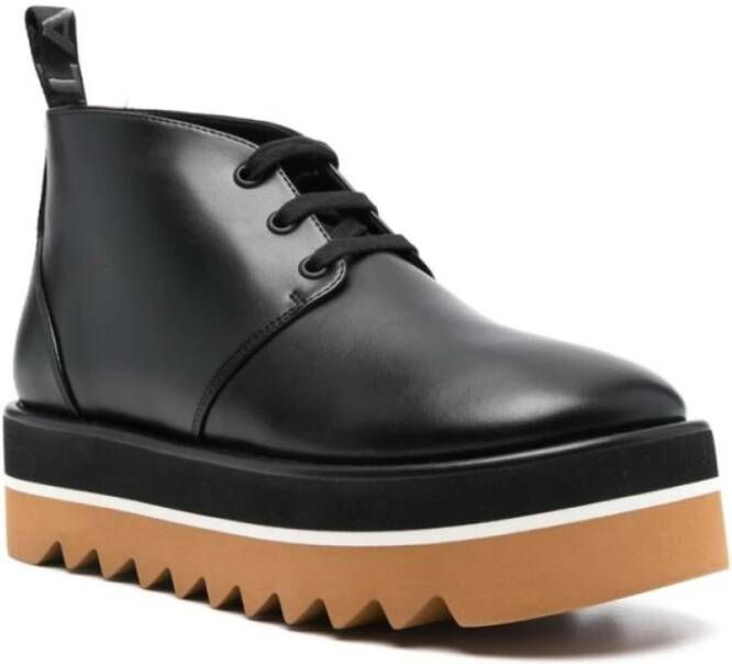 Stella Mccartney Zwarte Sneakers met Veters van Imitatieleer Black Dames